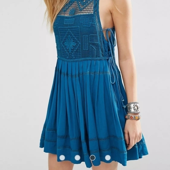 Free People Emily Lace Front Panel Swing Dress Size XS - Picture 8 of 14